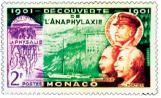 Obr. 1 Poštovní známka vydaná při příležitosti 50. výročí plavby Ch. Richeta a P. Portiera. 