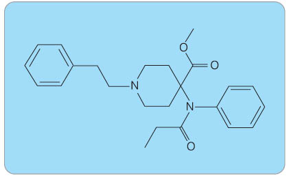 Obr. 4 Chemický strukturní vzorec carfentanilu.