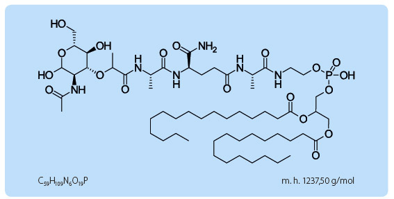 Obr. 1 Chemický strukturní vzorec mifamurtidu.