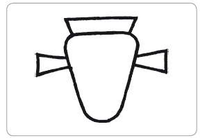 Obr. 3 Staroegyptský symbol srdce; převzato z [6] – Riedel, 2009.