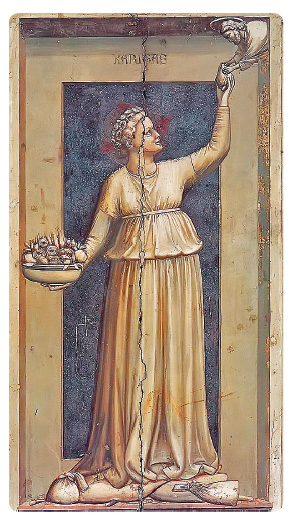 Obr. 12 Giotto: Alegorie Charity (lásky k bližnímu); převzato z [6] – Riedel, 2009.