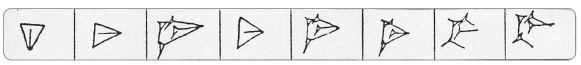Obr. 17 Symbol ženy v různých formách klínového písma; archiv autora.