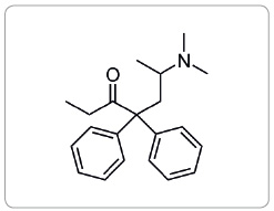 Obr. 1 Strukturní vzorec methadonu.