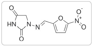 Obr. 1 Strukturní vzorec nitrofurantoinu.