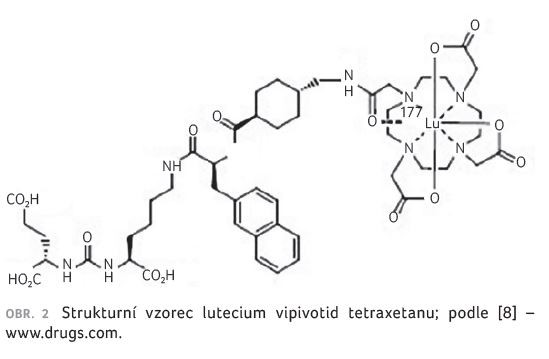 hyOBR. 2 Strukturní vzorec lutecium vipivotid tetraxetanu; podle [8] – www.drugs.com.