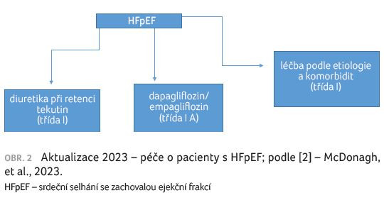 OBR. 2 Aktualizace 2023 – péče o pacienty s HFpEF; podle [2] – McDonagh, et al., 2023.