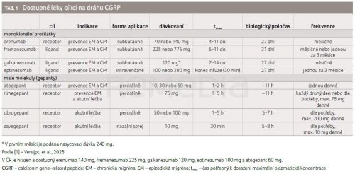 Léčba migrény cílící na CGRP – současnost a budoucí perspektivy