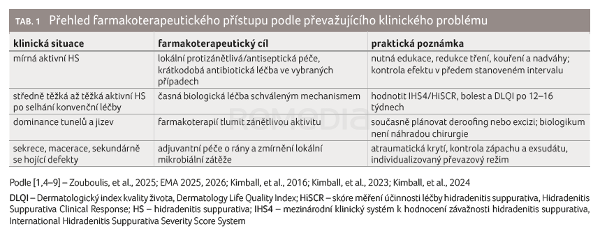 Aktuální farmakoterapeutické možnosti léčby hidradenitis suppurativa