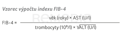 Vzorec výpočtu indexu FIB-4 Vzorec výpočtu indexu FIB-4